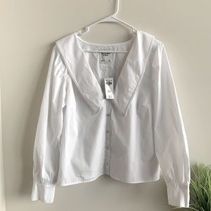 Abercrombie cute collar long sleeve top